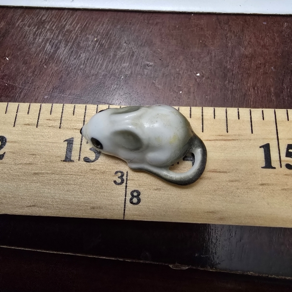 Vintage White Mouse Figurine